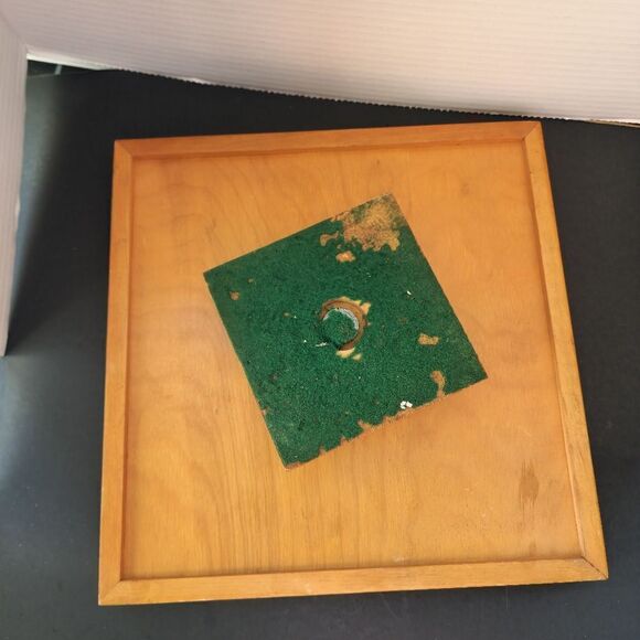 Vintage maple square wood lazy susan - Picture 9 of 9